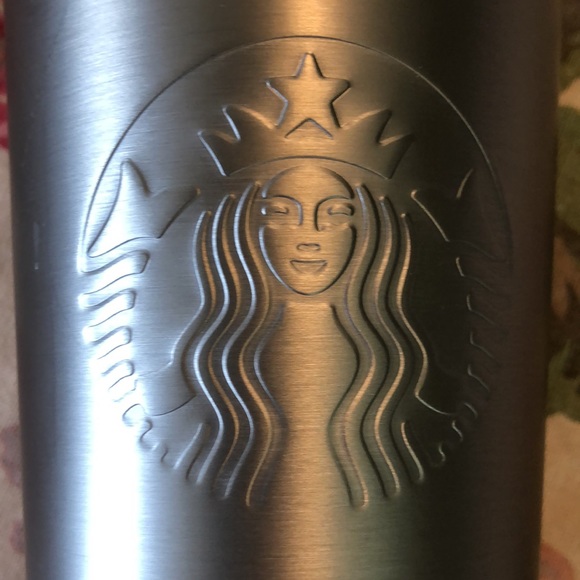 STARBUCKS Large venti Stainless Steel Cold Drink Cup Dual-Wall Black Straw NEW - Picture 3 of 14